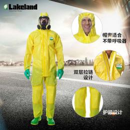 雷克兰Lakeland CT1S428耐强酸强碱带帽连体服凯麦斯系列防护服