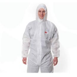 3M 4515 白色带帽连体防护服XL