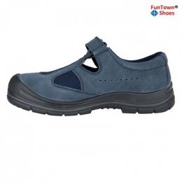 范特仕Funtownshoes 6207 优质灰色反绒牛皮防砸防滑防静电安全鞋