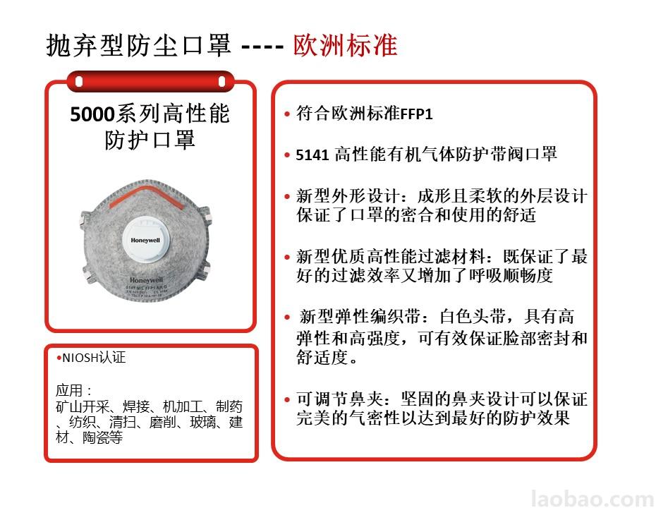 霍尼韦尔Honeywell抛弃型防尘口罩高性能有机气体防护带阀口罩1005593