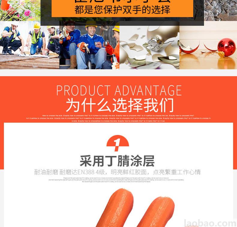 霍尼韦尔Honeywell丁腈橡胶工作手套 掌浸防滑耐油耐磨机械防护手套 靖系列 JN230(10副/包)