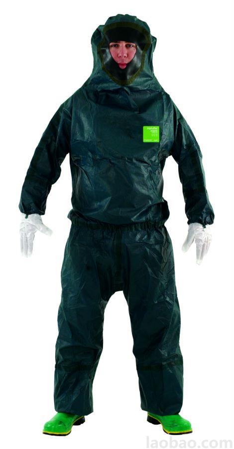 Ansell安思尔防护服Alpha Tec4000款式 151后背水平入口带橡胶面罩与全面罩呼吸器配合紧密可防护高浓度化学品和生物介质